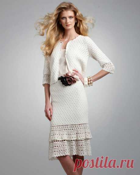 Crochetemoda Blog: Casaqueto e Saia de Crochet