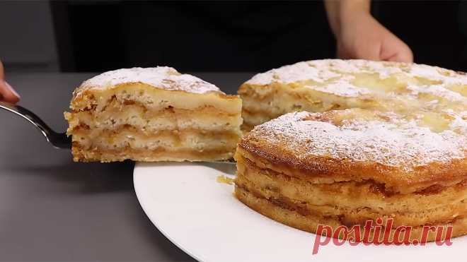 Недорого и вкусно: насыпной пирог "Три стакана", для которого тесто готовить не нужно