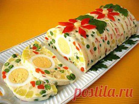 Как приготовить салат желе с овощами | Радуга