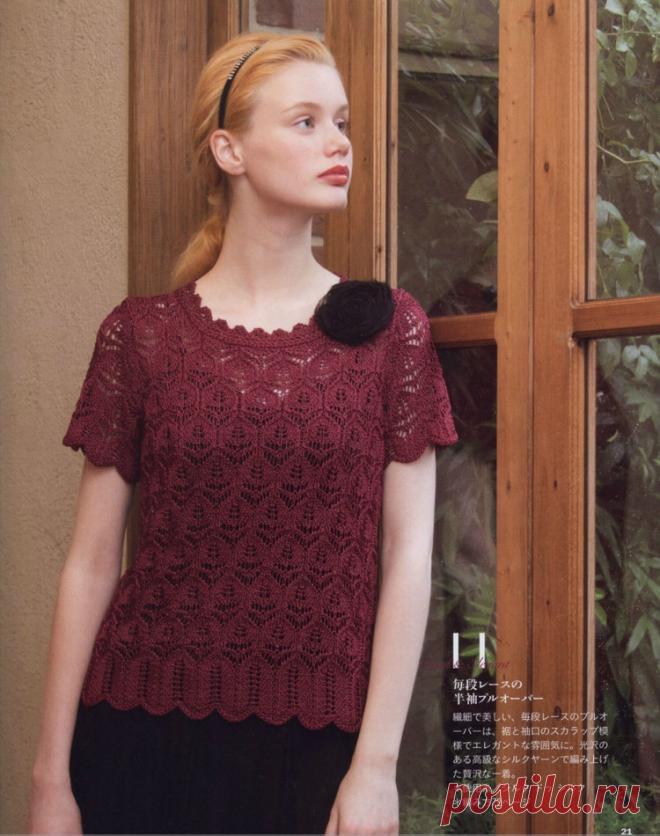 Летняя кофточка. Спицы