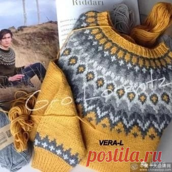 Лопапейса. Узор спицами