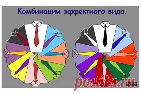 Варианты эффектного сочетания цветов галстука и рубашки