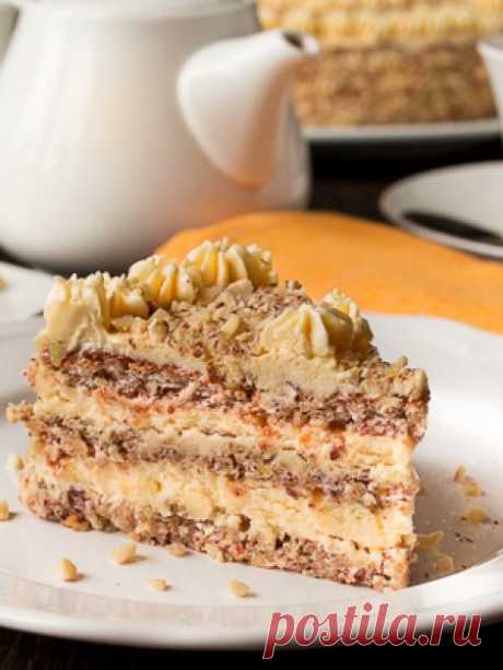Рецепт орехового торта с масляным кремом на Вкусном Блоге