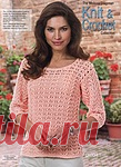 Ажурная блуза текстурной вязкой - вязание крючком .
