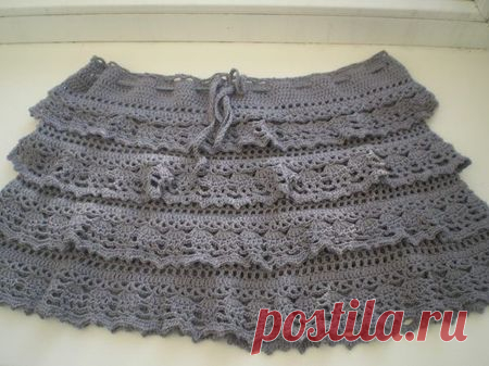 Вяжем крючком Юбочка связалась на заказ мастер класс » Вязание крючком - схемы, видео, уроки