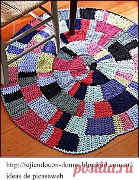 TEJIDOS A CROCHET - GANCHILLO - PATRONES: ALFOMBRAS=TAPETES