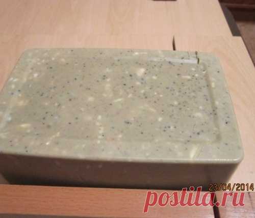 Мыло горчичное для мытья посуды, изготовленное из горчицы и обмылков