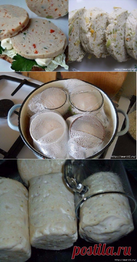 Рецепт варёной колбасы в кружке.
