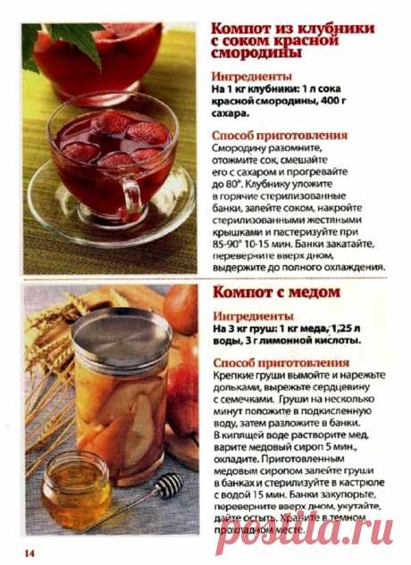 Компот из клубники. Компот с медом