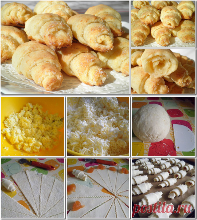 Вкуснейшие творожные рогалики