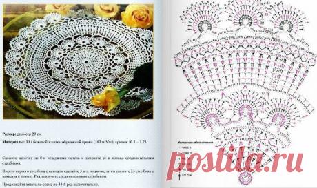 Красивые скатерти крючком: схемы, описания