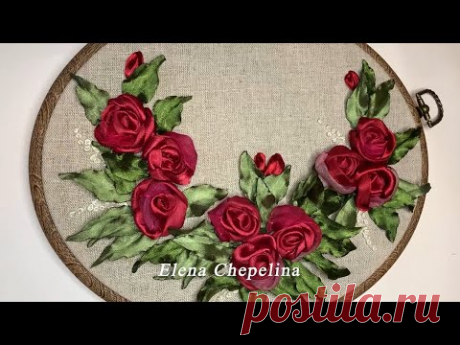 Красивые и простые розы из атласной ленты своими руками.