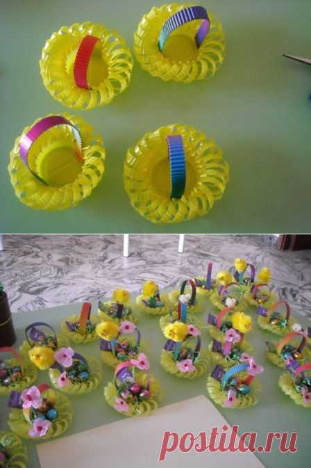 Корзинки для крашеных яиц на Пасху.