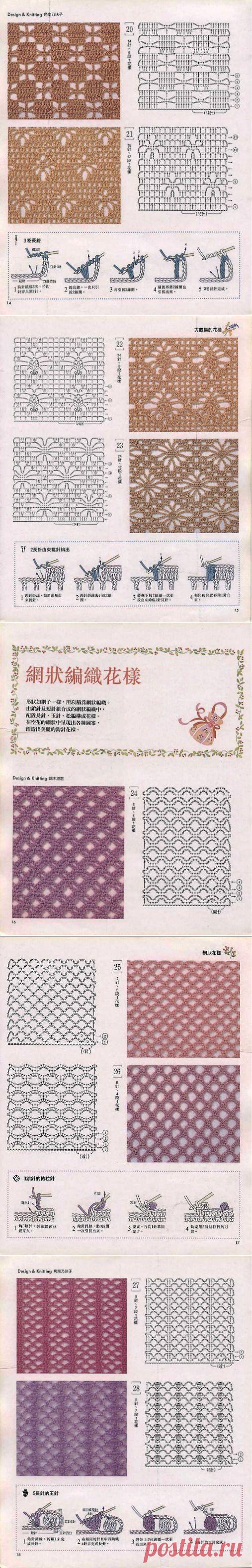 18 узоров для ваших моделей, связаных крючком » Клубка.Нет - Все о вязании крючком