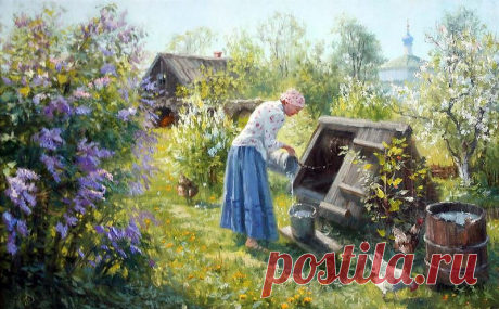 луг.околица.домишко.худ. Василий Жданов