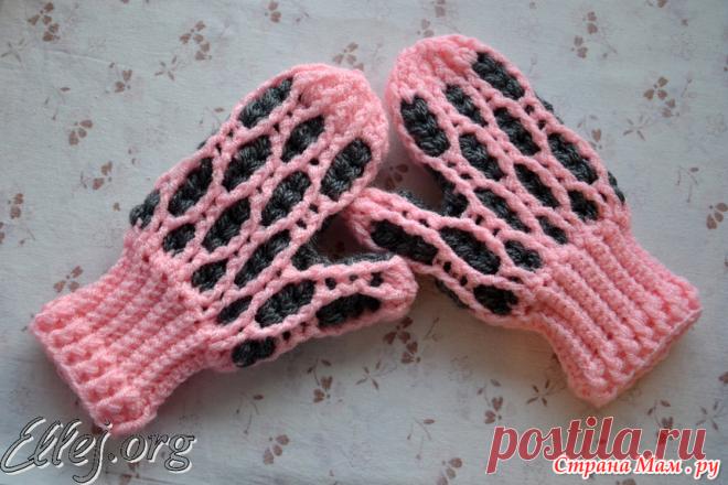 ВЯЗАННЫЕ РУКАВИЦЫ / ВАРЕЖКИ КРЮЧКОМ.