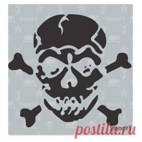 Plantilla Stencil1 - Jolly Roger, 5-3/4" x 6" | Materiales de arte BLICK
