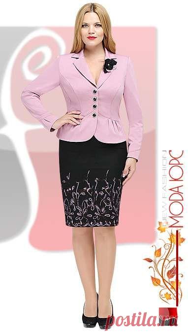 Модные костюмы для полных дам белорусской компании Мода-Юрс. Осень 2015 | Костюмы и брюки для полных женщин