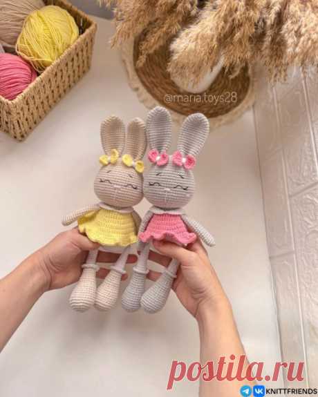​Зайка из пряжи Зайка из пряжиАвтор: maria toys28.