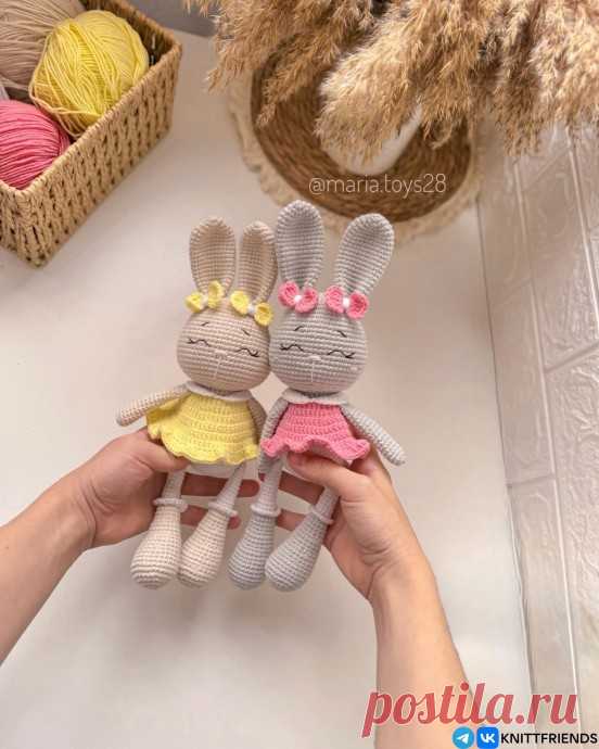 ​Зайка из пряжи Зайка из пряжиАвтор: maria toys28.