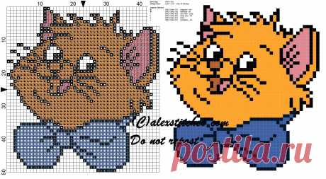 Toulouse-The-Aristocats-cross-stitch-pattern.jpg (2064×1136)