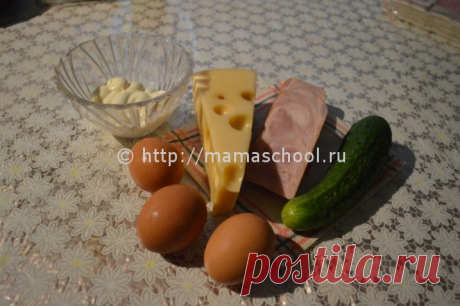 Салат из ветчины, сыра и свежих огурцов: рецепт с фото пошагово
