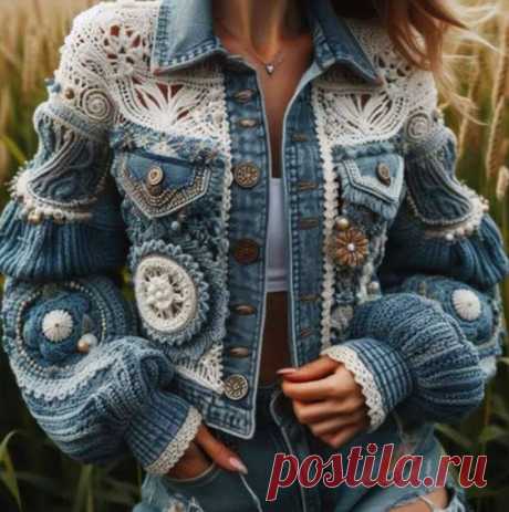 из старой джинсовой куртки