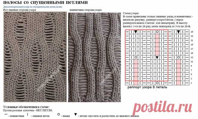 вязание спущенными петлями на спицах - Поиск в Google