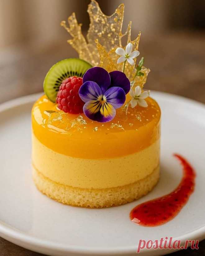 Secretos de Cocina | Mousse de Mango y Maracuyá o parchita con Glaseado Espejo y Decoración de Frutas y Flores | Facebook