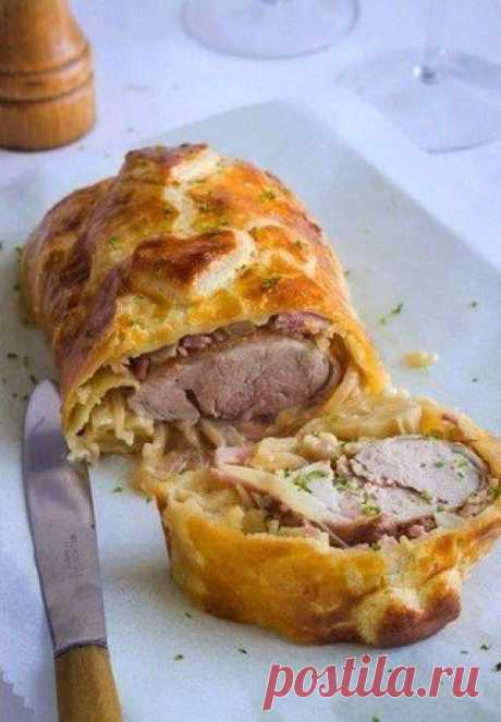 Свинина, запеченная в тесте / Изысканные кулинарные рецепты