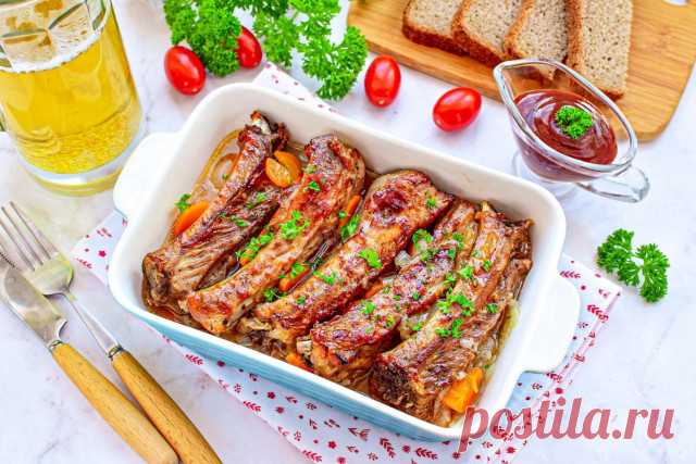 Ребра кабана в духовке рецепт с фото пошагово - 1000.menu
