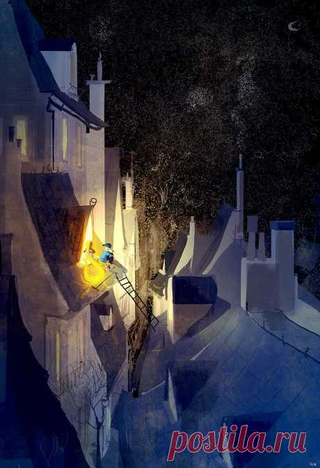 Волшебство ночи... Художник Паскаль Кэмпион (Pascal Campion).