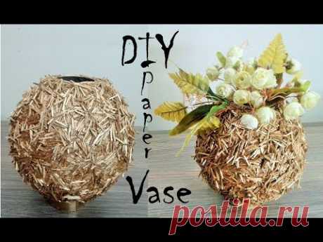 How to make Paper Vase - DIY Craft - DIY flower pot