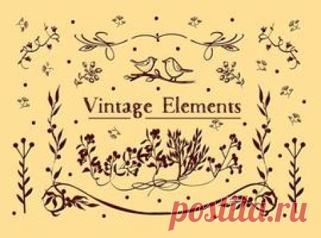 Free Antique Ornaments & Scroll Vectors - Download Free Vector Art, Stock Graphics & Images
