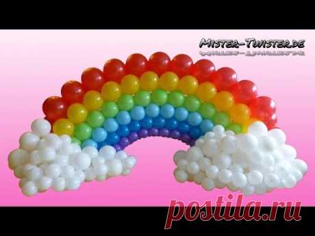 Balloon Rainbow, Decoration, Birthday, Ballon Regenbogen, Dekoration, Geburtstag - YouTube