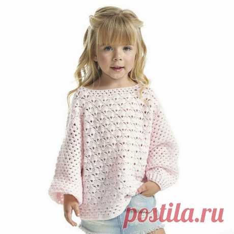 Джемпер для девочки крючком. Выкройка и схемы – Paradosik Handmade - вязание для начинающих и профессионалов
