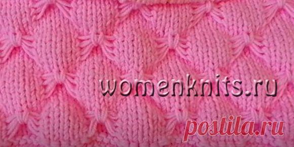 Объемный узор спицами