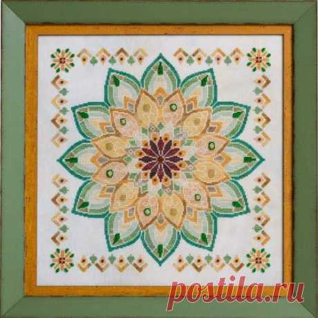 Helianthus pattern Helianthus, GP-256 Helianthus or “sunflower” is a genus of plants comprising about 70 species, nearly all of them native to North America. Helianthus is the first release in the new Floral Mandala Collection from Glendon Place. I am very excited about this new collection and look forward to creating more colorful desig