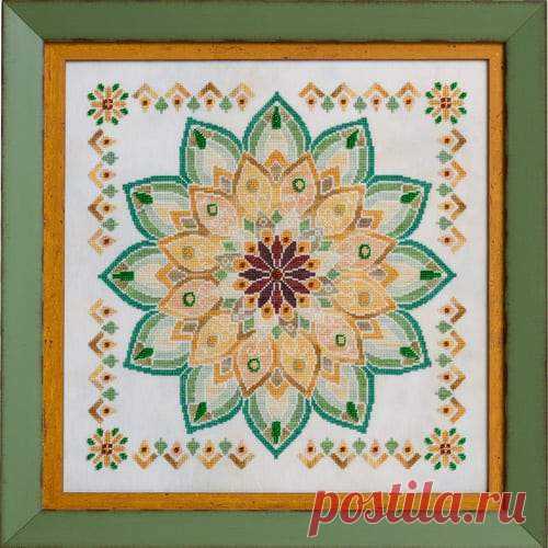 Helianthus pattern Helianthus, GP-256 Helianthus or “sunflower” is a genus of plants comprising about 70 species, nearly all of them native to North America. Helianthus is the first release in the new Floral Mandala Collection from Glendon Place. I am very excited about this new collection and look forward to creating more colorful desig