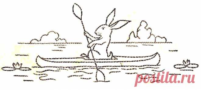 Кролик - вышивка детям