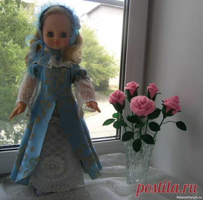 Розовые розы. | Вязаные крючком аксессуары