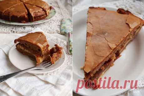 HAPPYFOOD - Домашний торт с орехами, кофе и грушевым вареньем.