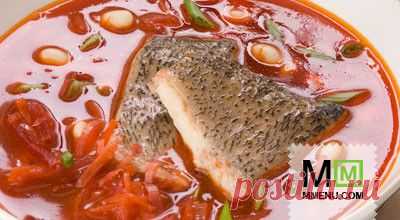 Борщ с рыбой и фасолью - кулинарный рецепт. Миллион Меню