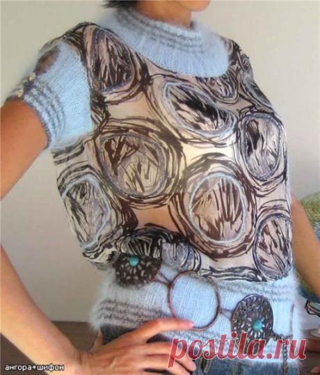 Комбинирование ткани и вязания с Осинки - 2