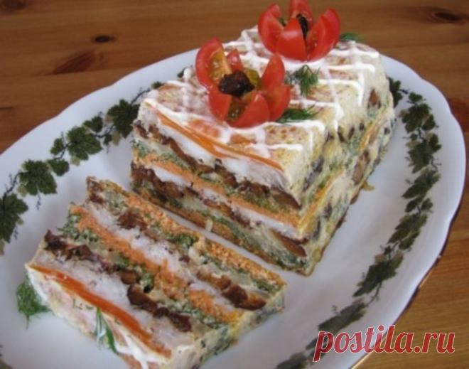 Рыбный торт-праздничное блюдо