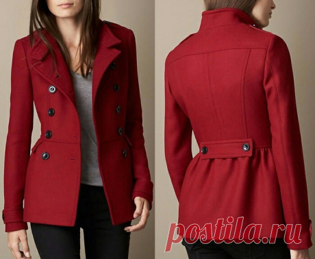 Выкройки полупальто с баской а-ля Burberry Модная одежда и дизайн интерьера своими руками