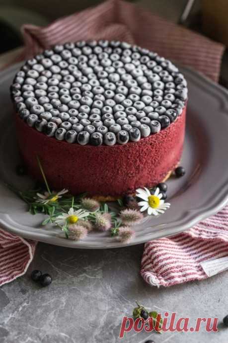 Невероятный муссовый торт с черникой