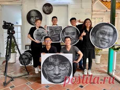 Hướng dẫn các bước làm tranh chỉ đinh Chân Dung (Lê văn mạnh)