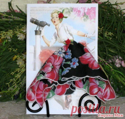 Открытки с использованием платочков