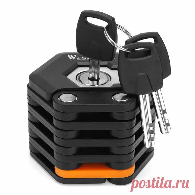 Foldable anti theft hamburg lock security chain with 3 keys for bike bicycle motor Sale - Banggood.com